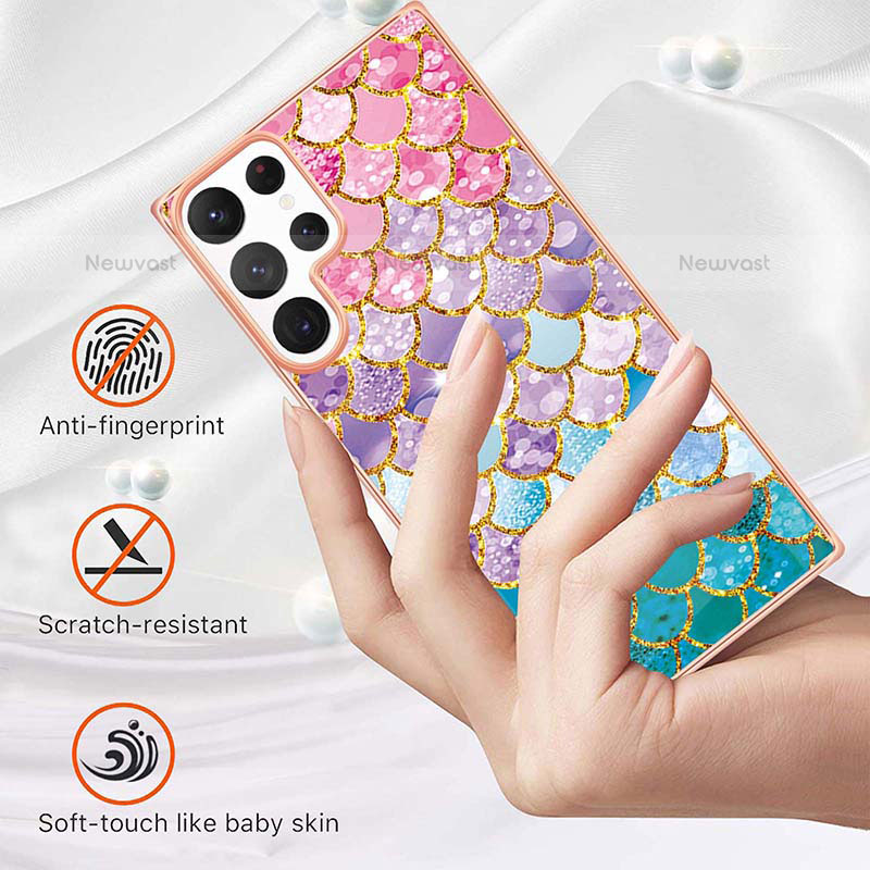 Silicone Candy Rubber Gel Fashionable Pattern Soft Case Cover S01 for Samsung Galaxy S22 Ultra 5G