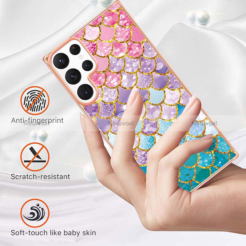 Silicone Candy Rubber Gel Fashionable Pattern Soft Case Cover S01 for Samsung Galaxy S24 Ultra 5G