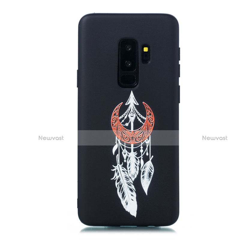 Silicone Candy Rubber Gel Fashionable Pattern Soft Case Cover S01 for Samsung Galaxy S9 Plus Black