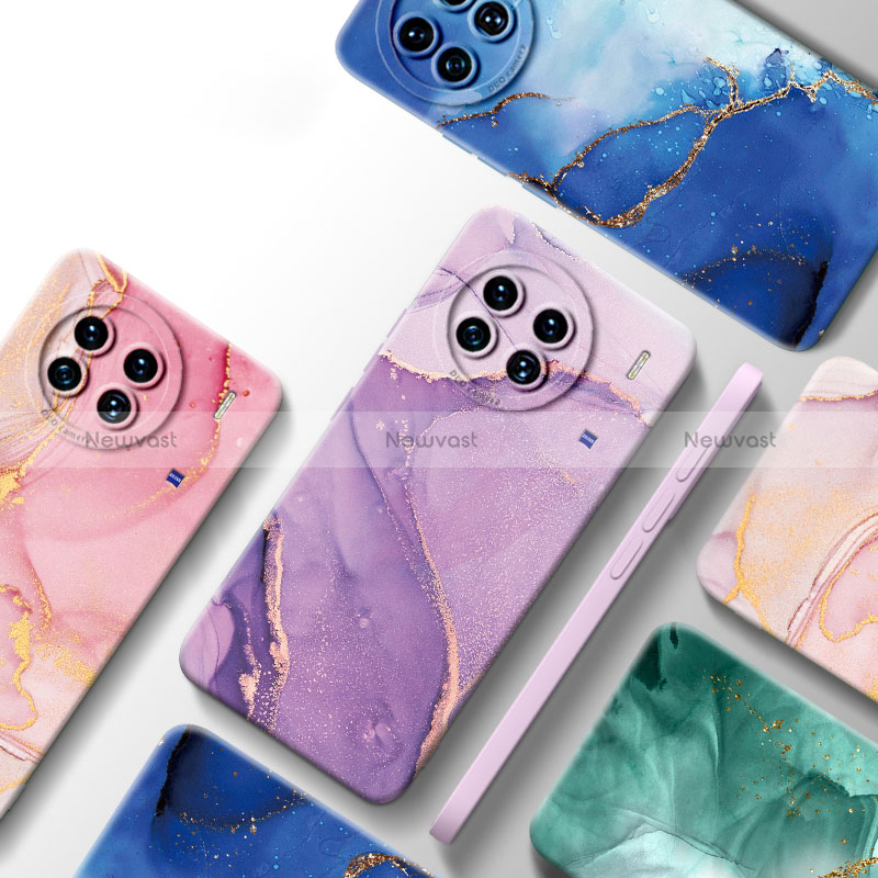 Silicone Candy Rubber Gel Fashionable Pattern Soft Case Cover S01 for Vivo X90 Pro 5G