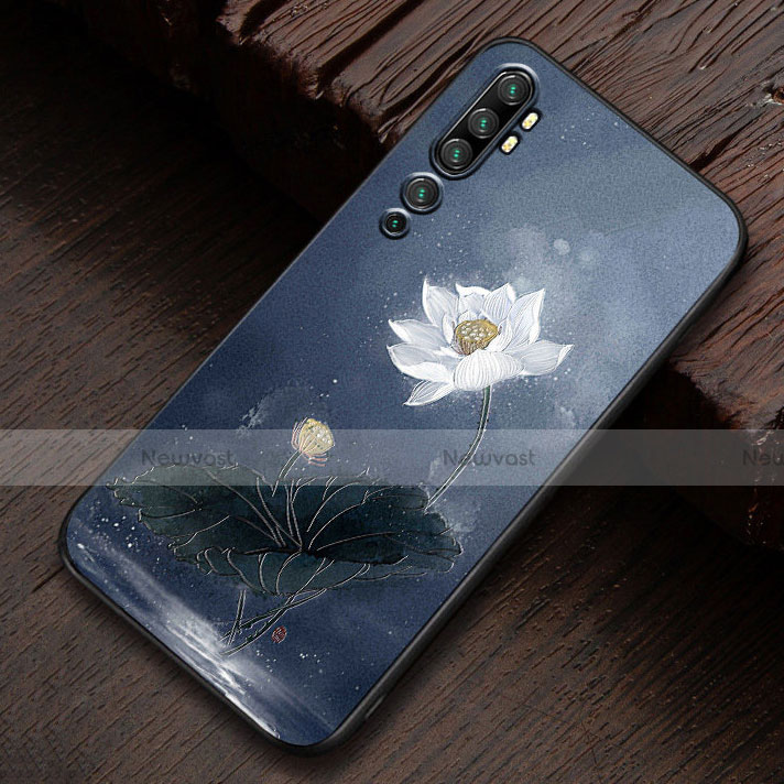 Silicone Candy Rubber Gel Fashionable Pattern Soft Case Cover S01 for Xiaomi Mi Note 10 Dark Gray