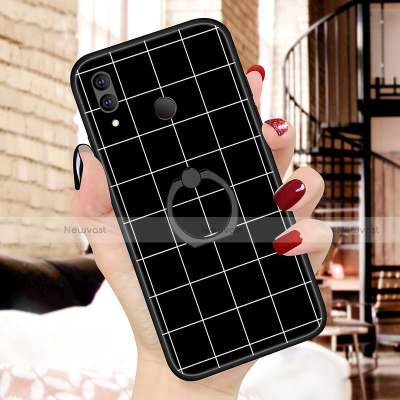 Silicone Candy Rubber Gel Fashionable Pattern Soft Case Cover S02 for Huawei Nova 3e Black