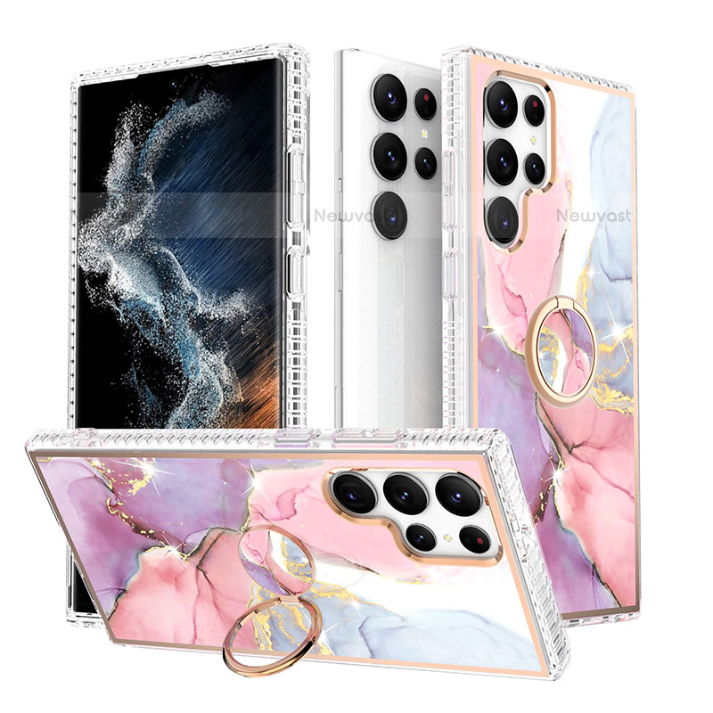 Silicone Candy Rubber Gel Fashionable Pattern Soft Case Cover S02 for Samsung Galaxy S22 Ultra 5G