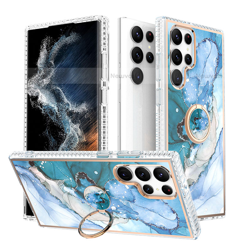 Silicone Candy Rubber Gel Fashionable Pattern Soft Case Cover S02 for Samsung Galaxy S22 Ultra 5G