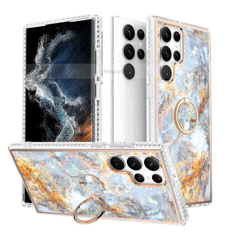 Silicone Candy Rubber Gel Fashionable Pattern Soft Case Cover S02 for Samsung Galaxy S22 Ultra 5G