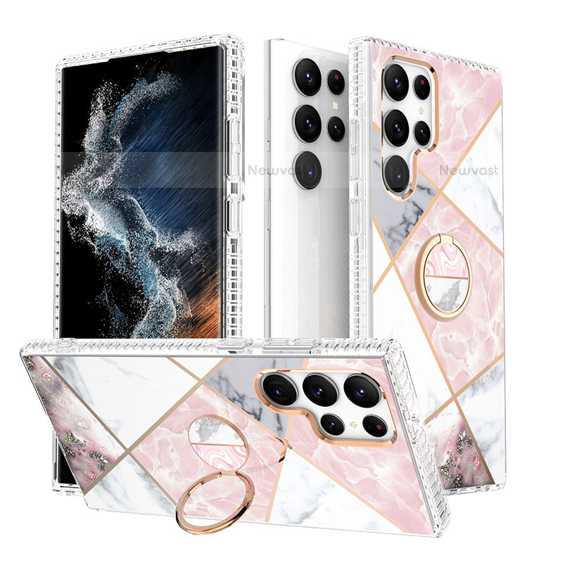 Silicone Candy Rubber Gel Fashionable Pattern Soft Case Cover S02 for Samsung Galaxy S22 Ultra 5G