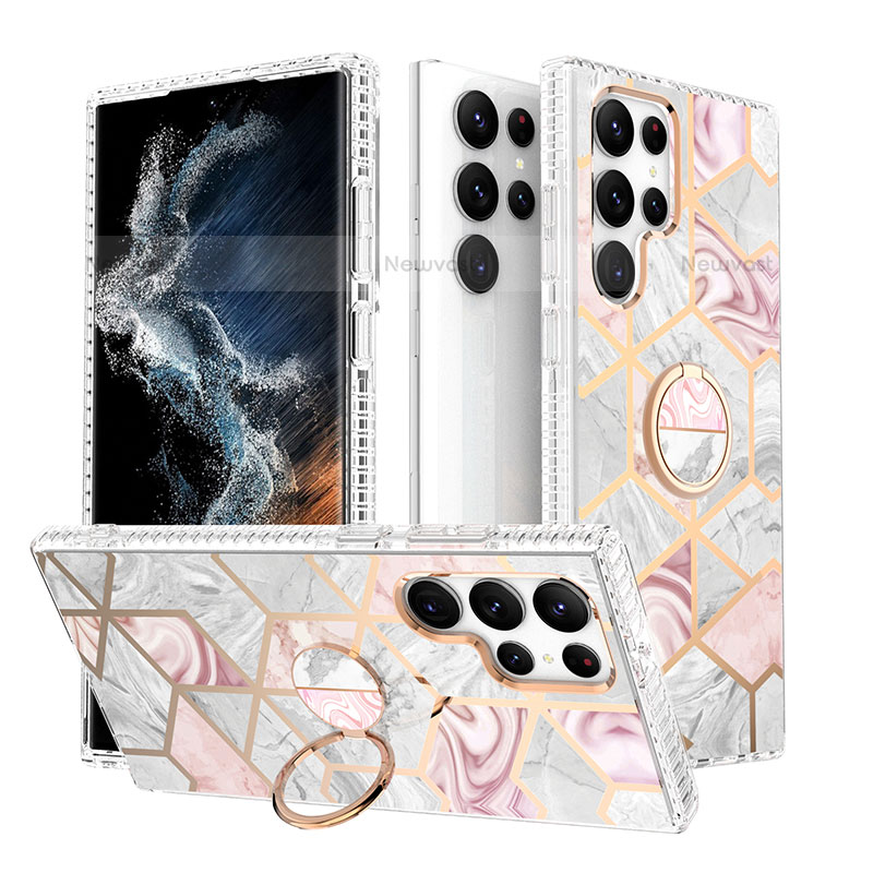 Silicone Candy Rubber Gel Fashionable Pattern Soft Case Cover S02 for Samsung Galaxy S22 Ultra 5G