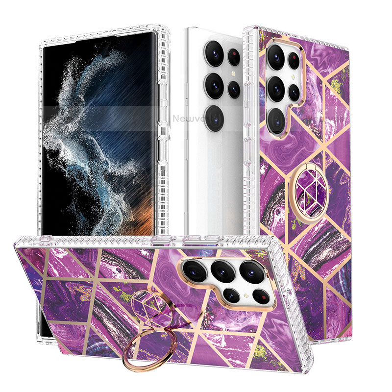 Silicone Candy Rubber Gel Fashionable Pattern Soft Case Cover S02 for Samsung Galaxy S22 Ultra 5G