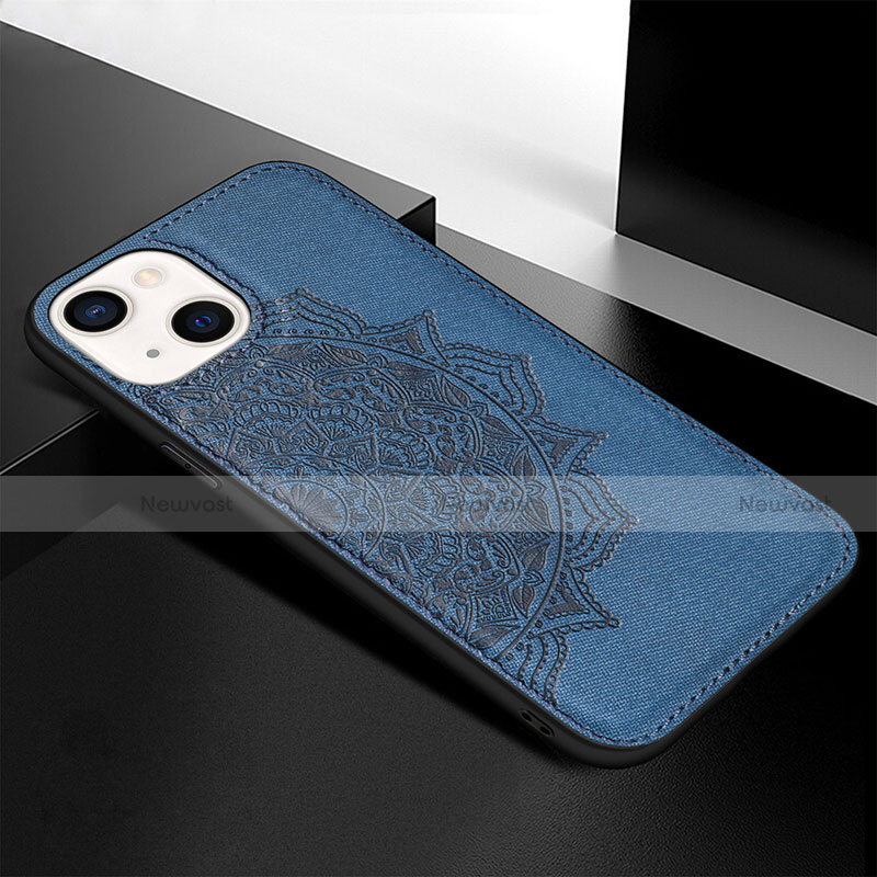 Silicone Candy Rubber Gel Fashionable Pattern Soft Case Cover S05 for Apple iPhone 13 Mini Blue