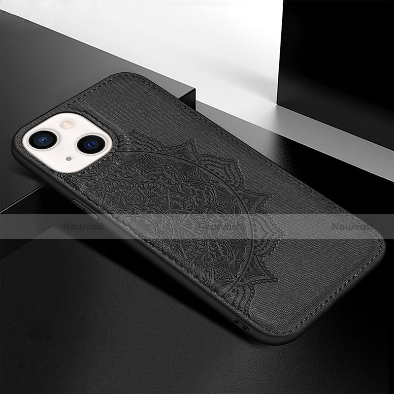 Silicone Candy Rubber Gel Fashionable Pattern Soft Case Cover S05 for Apple iPhone 14 Black
