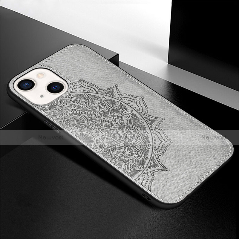 Silicone Candy Rubber Gel Fashionable Pattern Soft Case Cover S05 for Apple iPhone 14 Gray