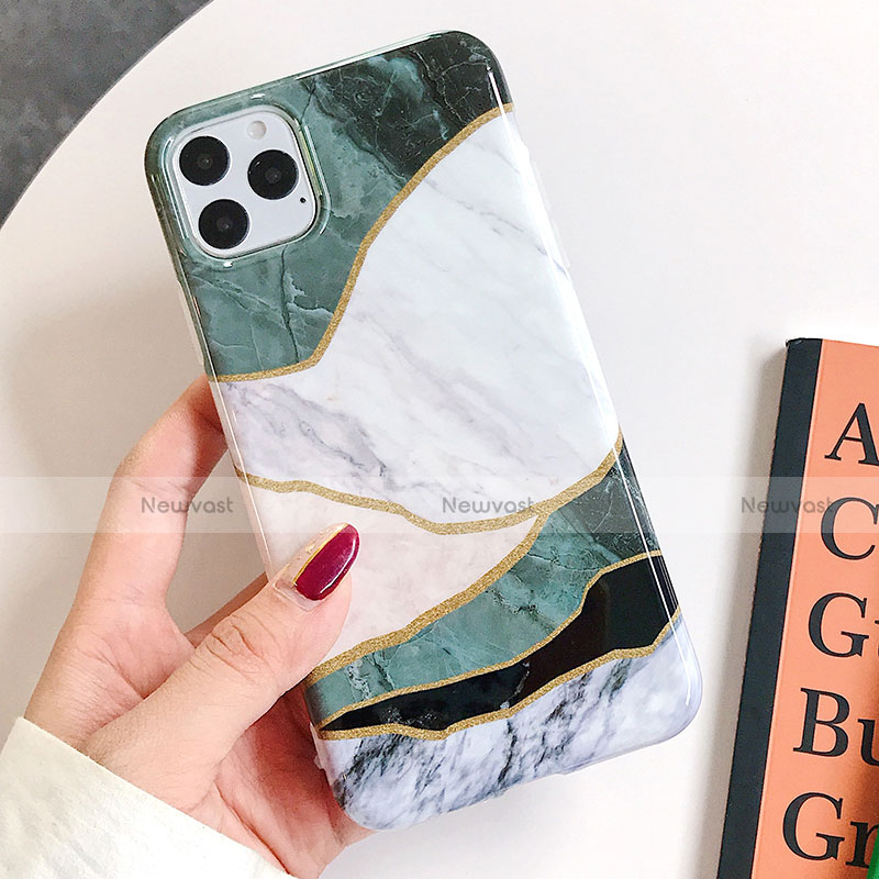 Silicone Candy Rubber Gel Fashionable Pattern Soft Case Cover S08 for Apple iPhone 11 Pro Max Green