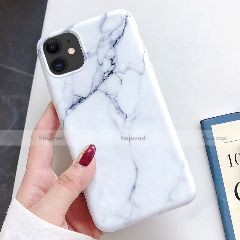 Silicone Candy Rubber Gel Fashionable Pattern Soft Case Cover S10 for Apple iPhone 11 White