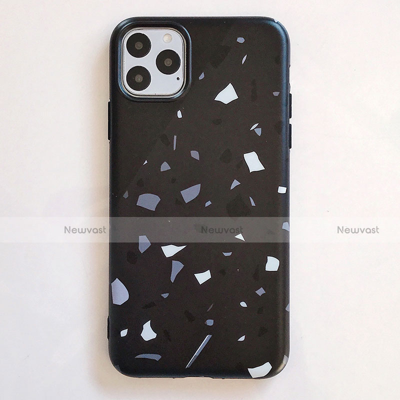 Silicone Candy Rubber Gel Fashionable Pattern Soft Case Cover S12 for Apple iPhone 11 Pro Max Black