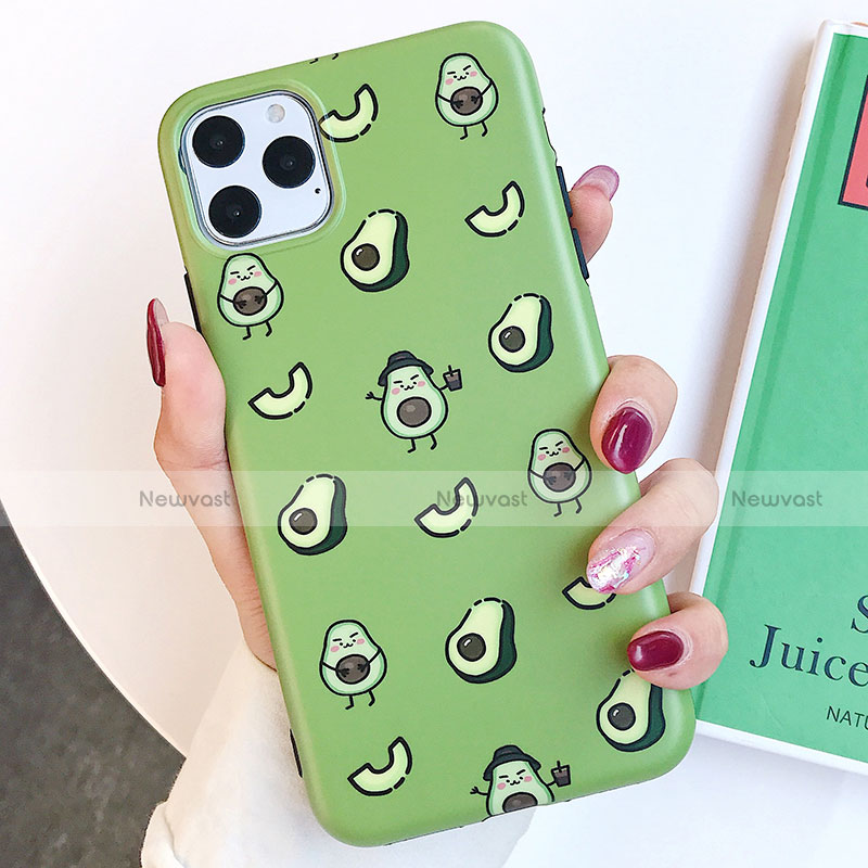 Silicone Candy Rubber Gel Fashionable Pattern Soft Case Cover S14 for Apple iPhone 11 Pro Max Green