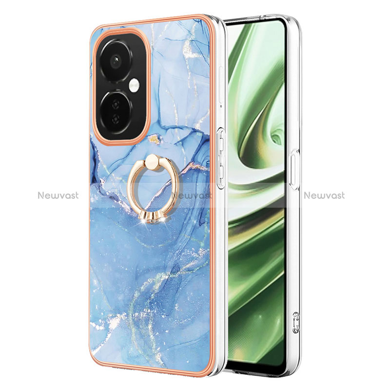Silicone Candy Rubber Gel Fashionable Pattern Soft Case Cover with Finger Ring Stand Y01B for OnePlus Nord CE 3 5G