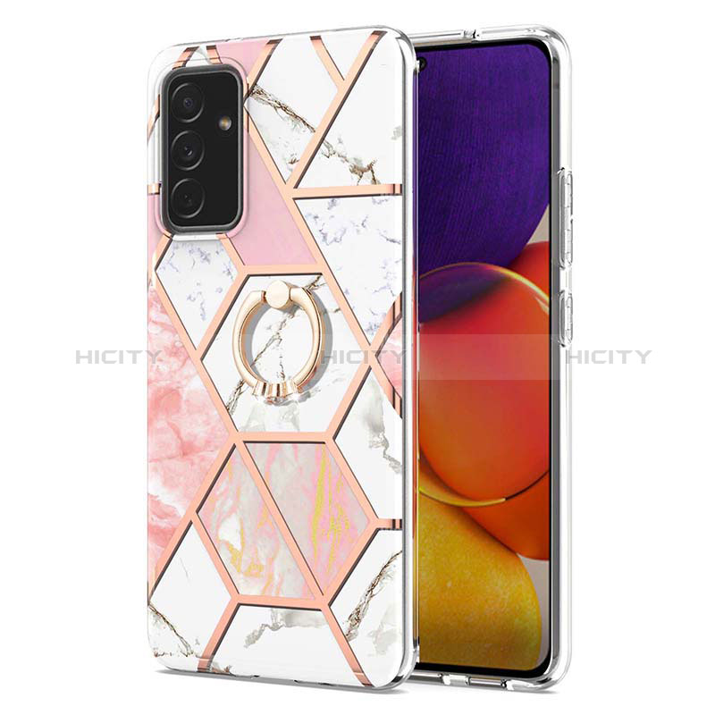 Silicone Candy Rubber Gel Fashionable Pattern Soft Case Cover with Finger Ring Stand Y01B for Samsung Galaxy A05s