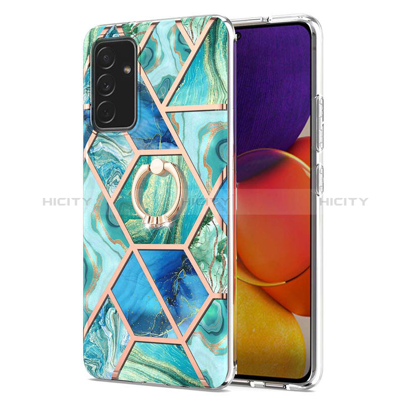 Silicone Candy Rubber Gel Fashionable Pattern Soft Case Cover with Finger Ring Stand Y01B for Samsung Galaxy A05s