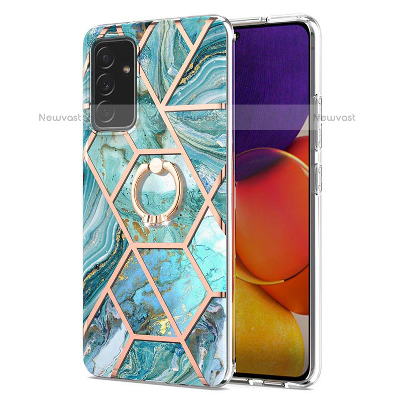 Silicone Candy Rubber Gel Fashionable Pattern Soft Case Cover with Finger Ring Stand Y01B for Samsung Galaxy Quantum2 5G