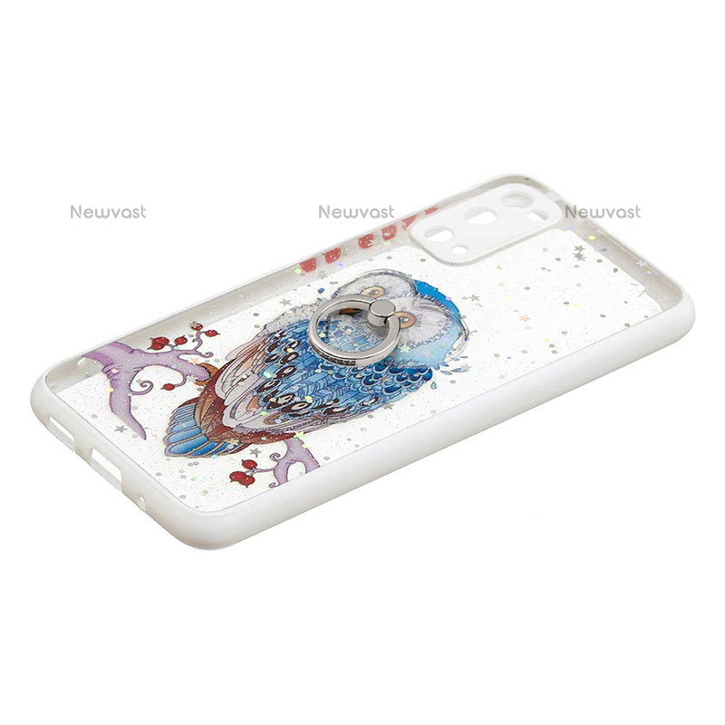 Silicone Candy Rubber Gel Fashionable Pattern Soft Case Cover with Finger Ring Stand Y01X for Samsung Galaxy S20 5G