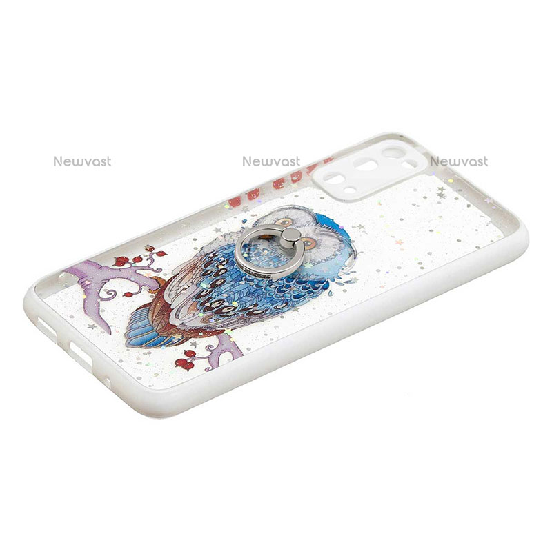 Silicone Candy Rubber Gel Fashionable Pattern Soft Case Cover with Finger Ring Stand Y01X for Samsung Galaxy S20