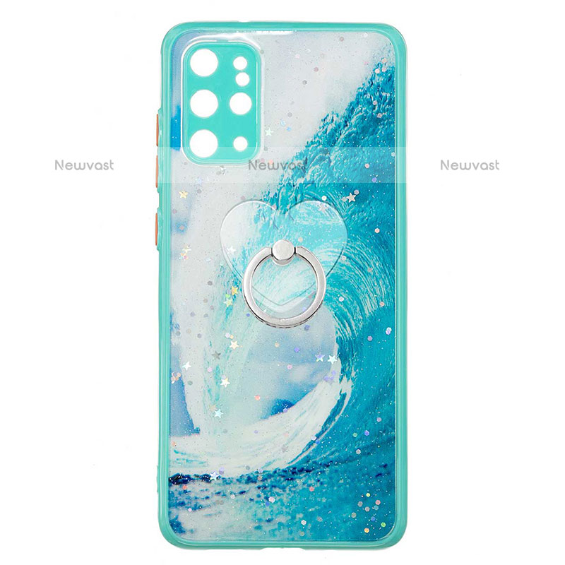 Silicone Candy Rubber Gel Fashionable Pattern Soft Case Cover with Finger Ring Stand Y01X for Samsung Galaxy S20 Plus 5G