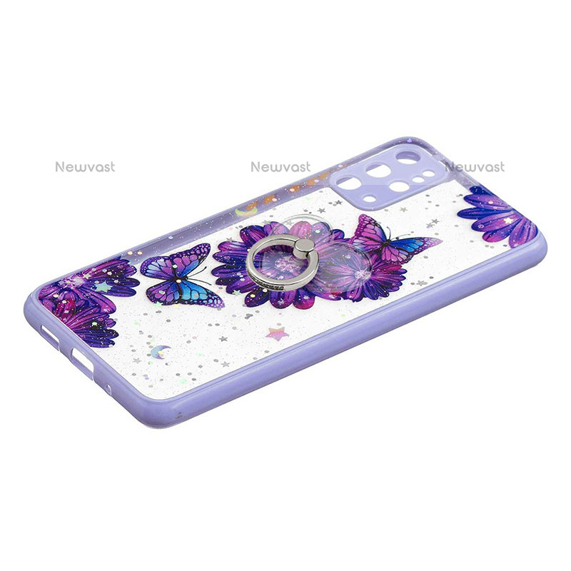Silicone Candy Rubber Gel Fashionable Pattern Soft Case Cover with Finger Ring Stand Y01X for Samsung Galaxy S20 Plus