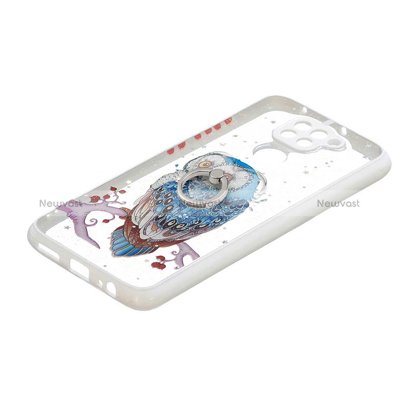 Silicone Candy Rubber Gel Fashionable Pattern Soft Case Cover with Finger Ring Stand Y01X for Xiaomi Redmi 10X 4G