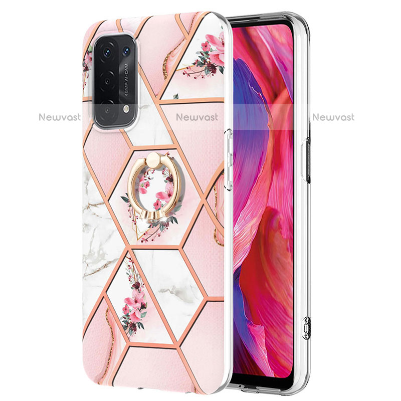 Silicone Candy Rubber Gel Fashionable Pattern Soft Case Cover with Finger Ring Stand Y02B for OnePlus Nord N200 5G
