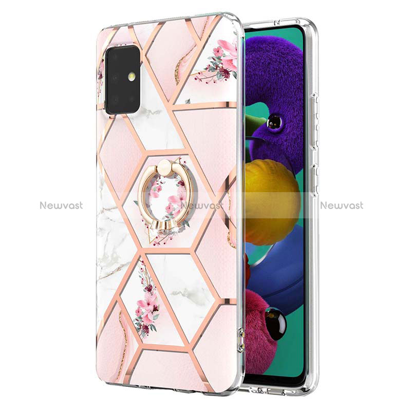 Silicone Candy Rubber Gel Fashionable Pattern Soft Case Cover with Finger Ring Stand Y02B for Samsung Galaxy M40S