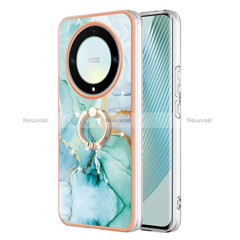 Silicone Candy Rubber Gel Fashionable Pattern Soft Case Cover with Finger Ring Stand Y05B for Huawei Honor Magic5 Lite 5G