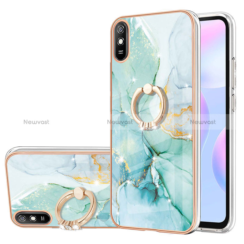 Silicone Candy Rubber Gel Fashionable Pattern Soft Case Cover with Finger Ring Stand Y05B for Xiaomi Redmi 9AT