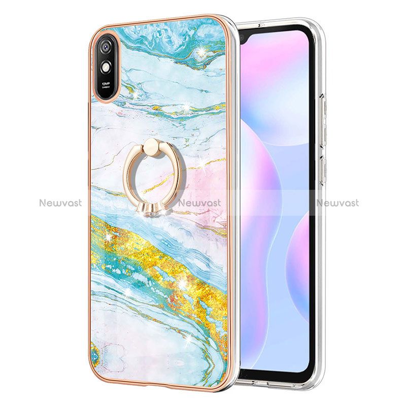 Silicone Candy Rubber Gel Fashionable Pattern Soft Case Cover with Finger Ring Stand Y05B for Xiaomi Redmi 9AT