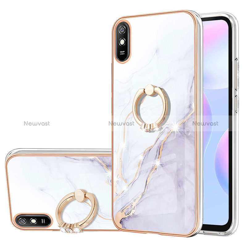 Silicone Candy Rubber Gel Fashionable Pattern Soft Case Cover with Finger Ring Stand Y05B for Xiaomi Redmi 9i