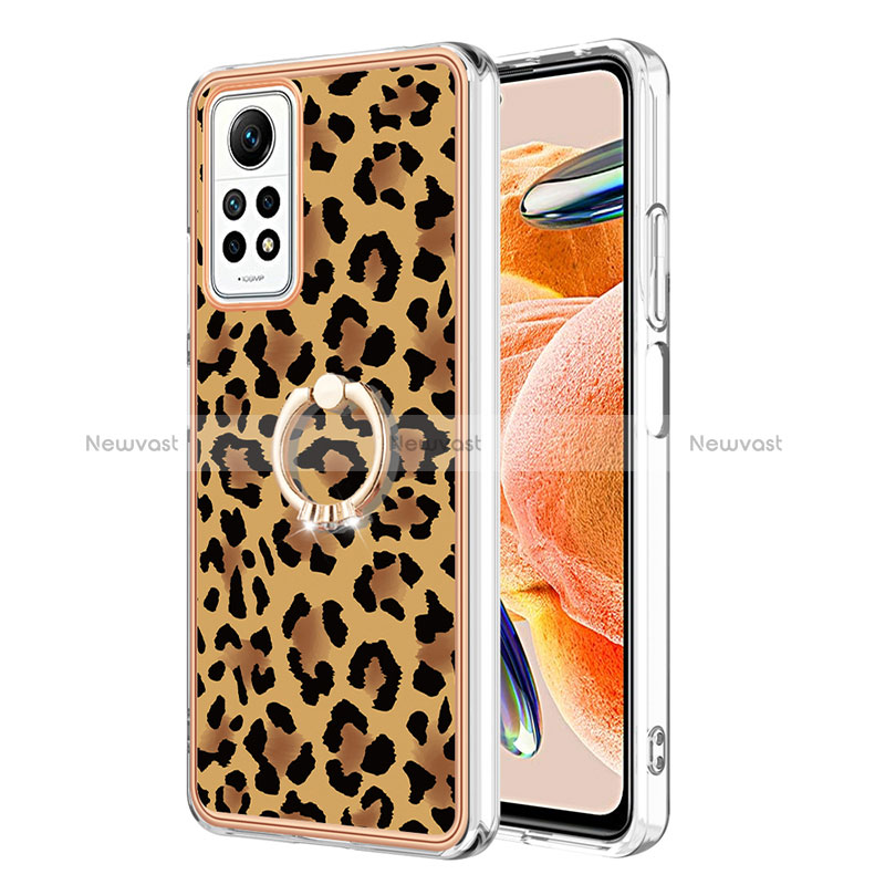 Silicone Candy Rubber Gel Fashionable Pattern Soft Case Cover with Finger Ring Stand YB1 for Xiaomi Redmi Note 11 Pro 4G