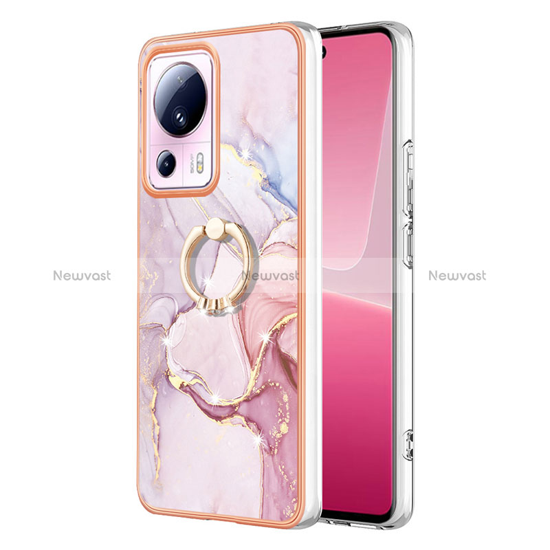 Silicone Candy Rubber Gel Fashionable Pattern Soft Case Cover with Finger Ring Stand YB5 for Xiaomi Mi 12 Lite NE 5G