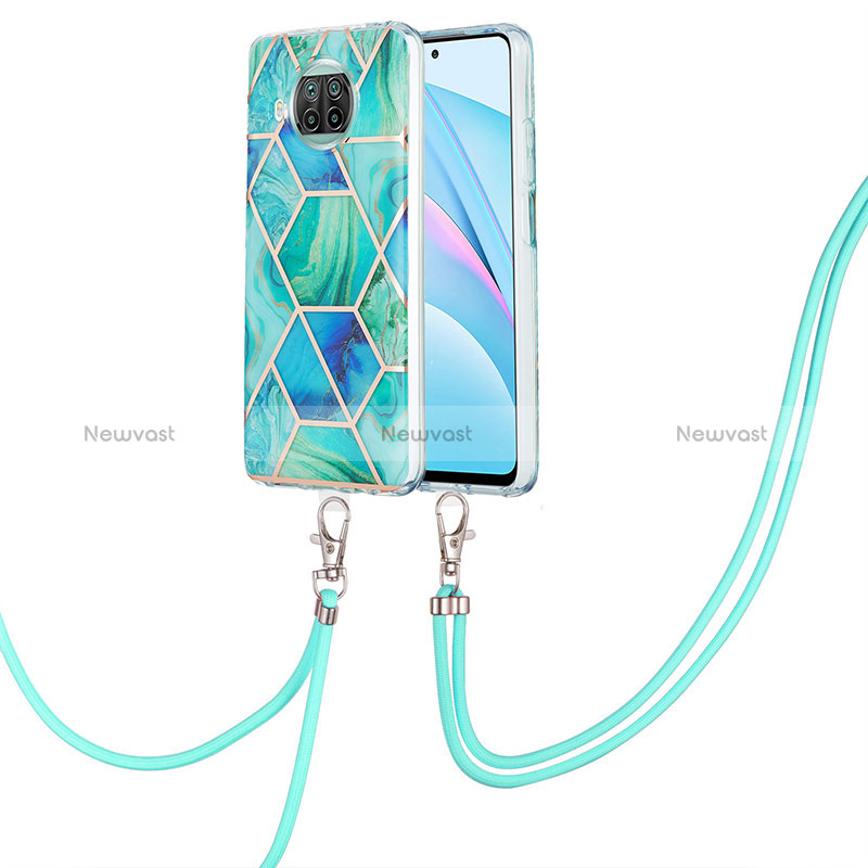 Silicone Candy Rubber Gel Fashionable Pattern Soft Case Cover with Lanyard Strap Y01B for Xiaomi Mi 10T Lite 5G