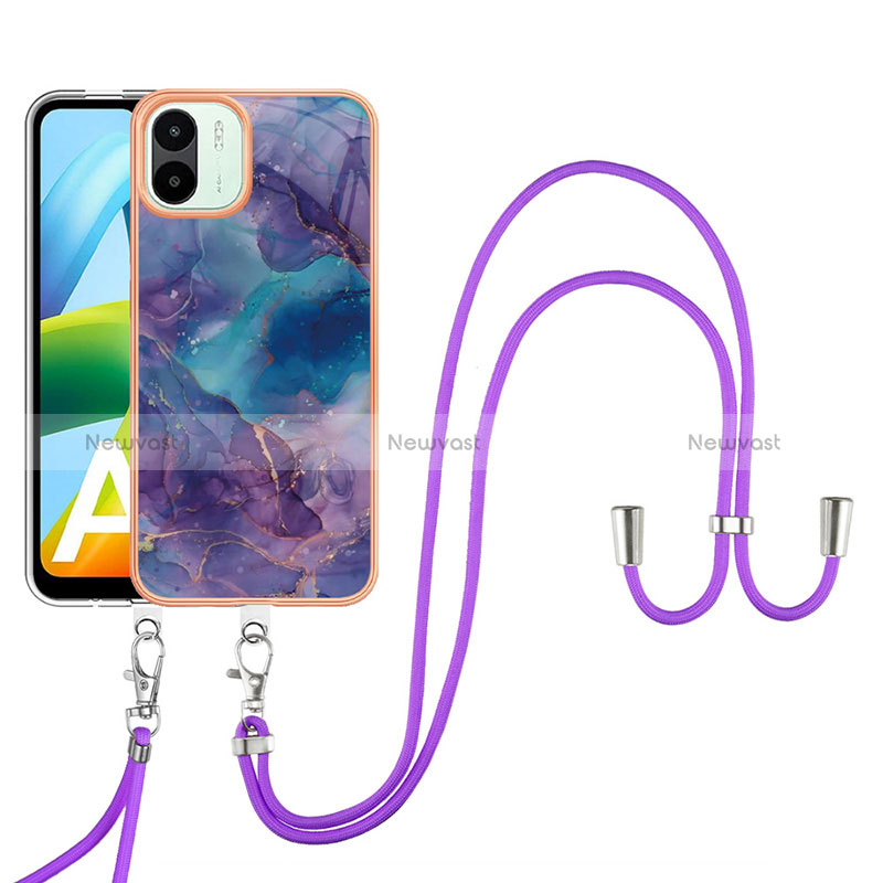 Silicone Candy Rubber Gel Fashionable Pattern Soft Case Cover with Lanyard Strap YB7 for Xiaomi Redmi A2