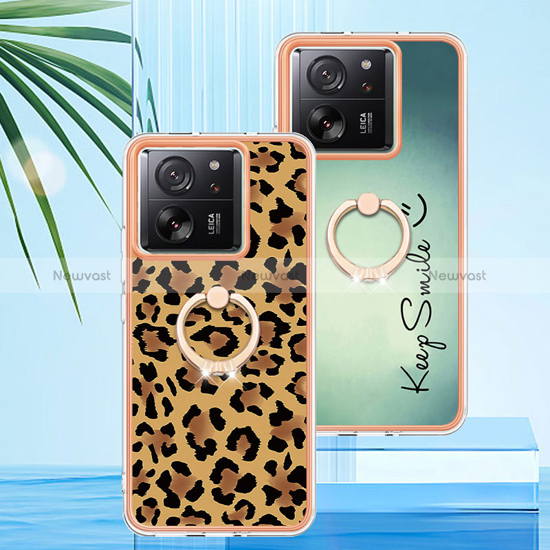 Silicone Candy Rubber Gel Fashionable Pattern Soft Case Cover with Lanyard Strap YB8 for Xiaomi Mi 13T 5G