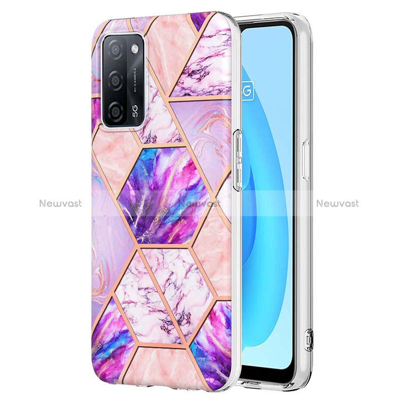 Silicone Candy Rubber Gel Fashionable Pattern Soft Case Cover Y01B for Oppo A53s 5G