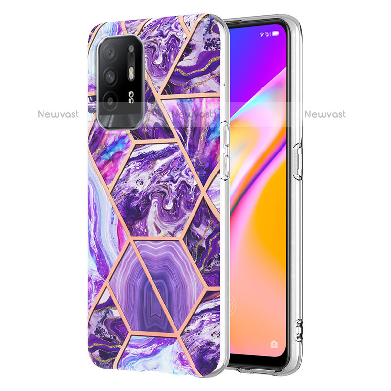 Silicone Candy Rubber Gel Fashionable Pattern Soft Case Cover Y01B for Oppo A94 5G