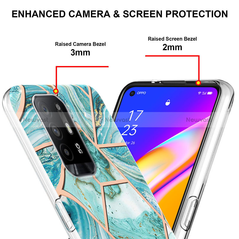 Silicone Candy Rubber Gel Fashionable Pattern Soft Case Cover Y01B for Oppo Reno5 Z 5G