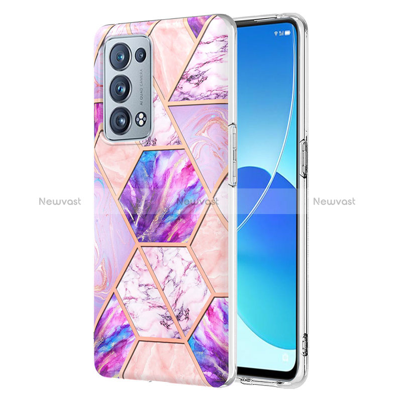 Silicone Candy Rubber Gel Fashionable Pattern Soft Case Cover Y01B for Oppo Reno6 Pro 5G