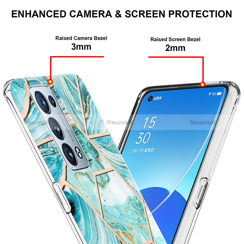 Silicone Candy Rubber Gel Fashionable Pattern Soft Case Cover Y01B for Oppo Reno6 Pro 5G