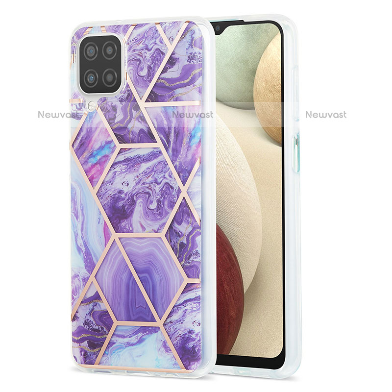 Silicone Candy Rubber Gel Fashionable Pattern Soft Case Cover Y01B for Samsung Galaxy A12
