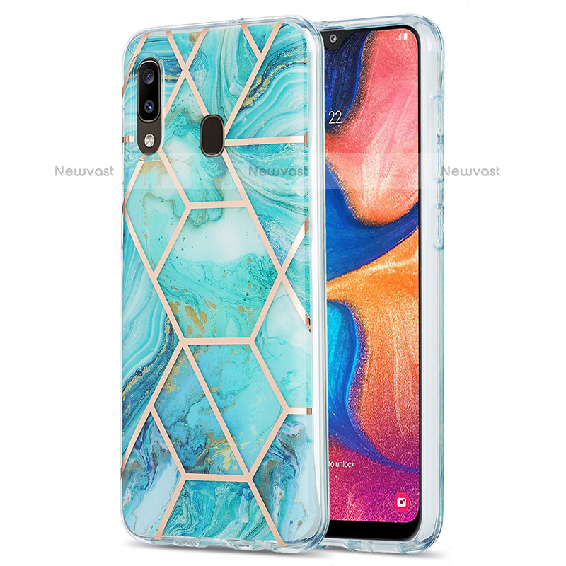 Silicone Candy Rubber Gel Fashionable Pattern Soft Case Cover Y01B for Samsung Galaxy A20