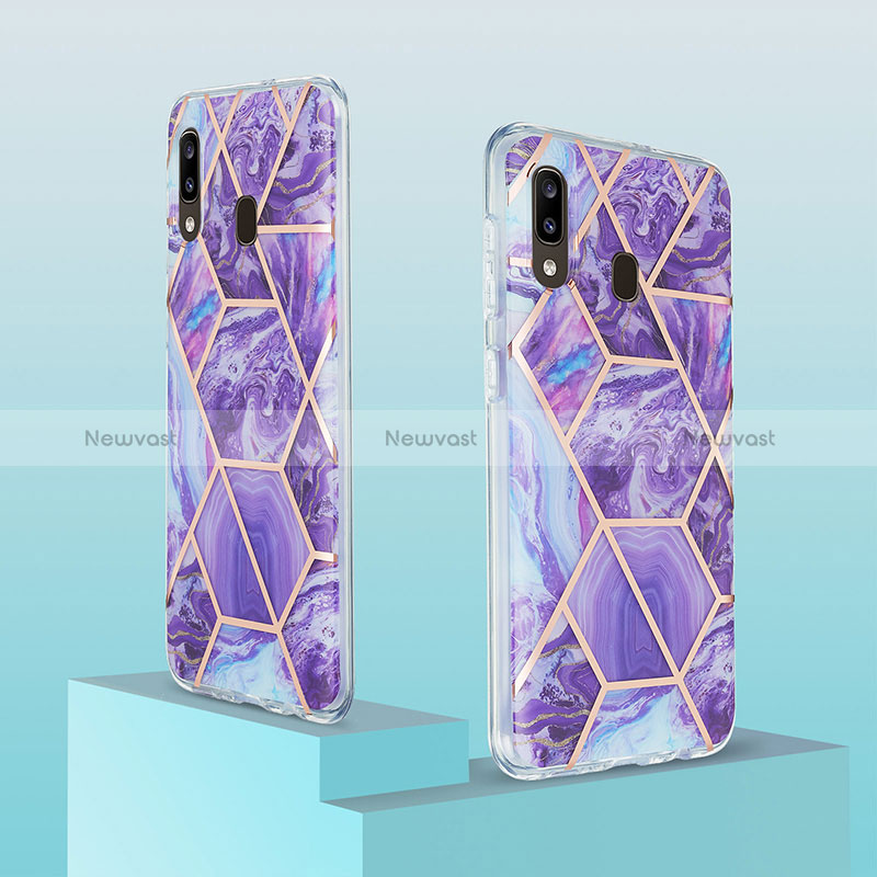 Silicone Candy Rubber Gel Fashionable Pattern Soft Case Cover Y01B for Samsung Galaxy A30