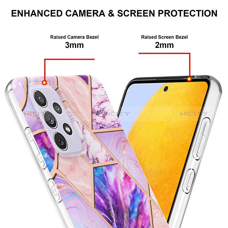 Silicone Candy Rubber Gel Fashionable Pattern Soft Case Cover Y01B for Samsung Galaxy A73 5G