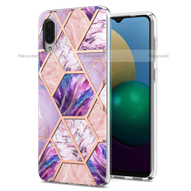 Silicone Candy Rubber Gel Fashionable Pattern Soft Case Cover Y01B for Samsung Galaxy M02