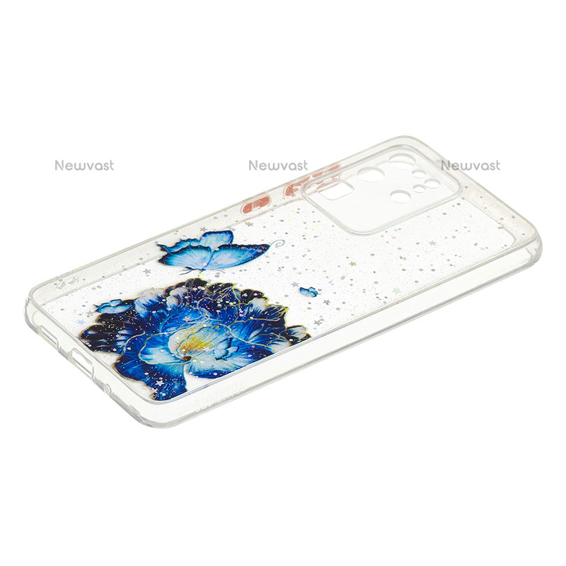 Silicone Candy Rubber Gel Fashionable Pattern Soft Case Cover Y01X for Samsung Galaxy S20 Ultra 5G Blue